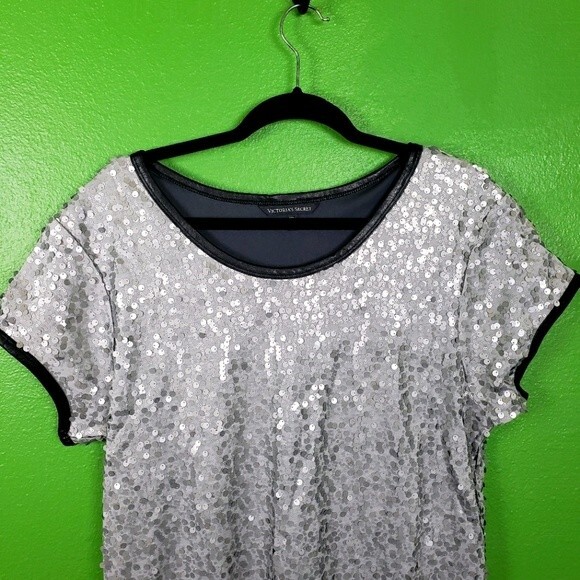 Victoria Secerts Women's Rare Grey/Gray Sequin Short Mini Dress Small S/P - Picture 4 of 12